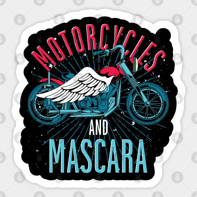 Motorbike Biking Women Motorcycle Girls Biker Sticker by ShirtsShirtsndmoreShirts